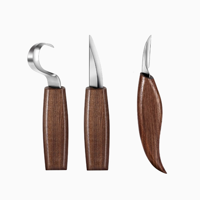 Set For Wood Carving 3 Pieces, Hook Knife, Detail Knife, Straight Knife ...