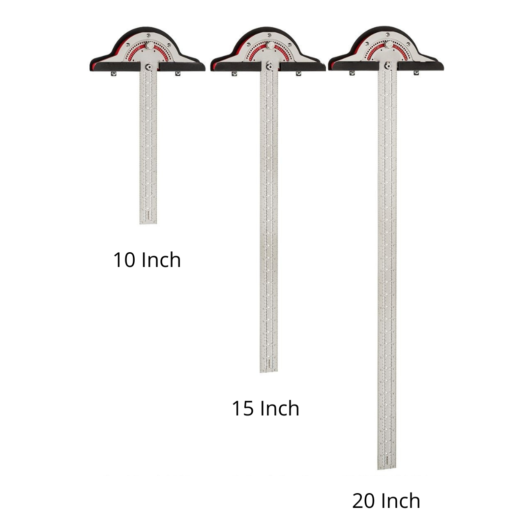 Edge Ruler, Angle Measure Tool in 10, 15, and 20 Inches for Precise ...