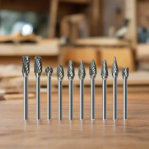 Tungsten Steel Carving Milling Cutters Set - 10 PCS Double Pattern Grinding Heads - STRYI CARVING TOOLS