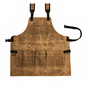 Adjustable strap woodworking aprons