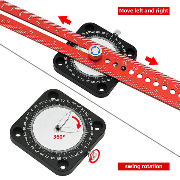 Adjustable Angle T-Square Compass Scriber Ruler for Precision ...