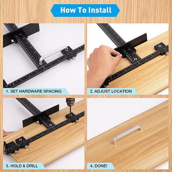 Original Cabinet Hardware Jig: Adjustable Template for Precise ...