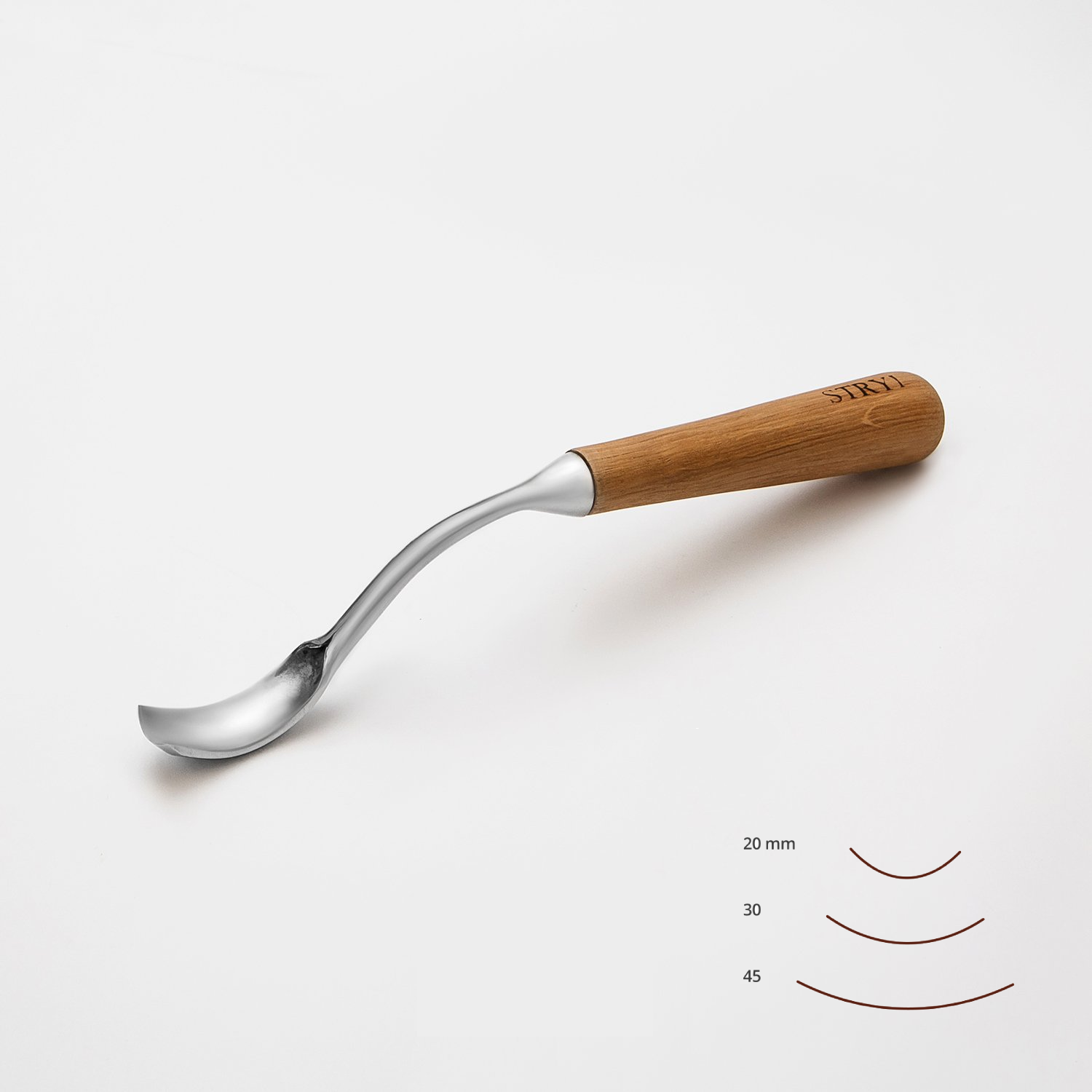 Large Bent Gouge Long Bent Chisel For Kuksa Spoon Cutting, Wood Carving ...